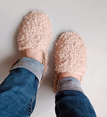 米色訂製拖鞋手工閉趾鞋聖誕禮物包裝