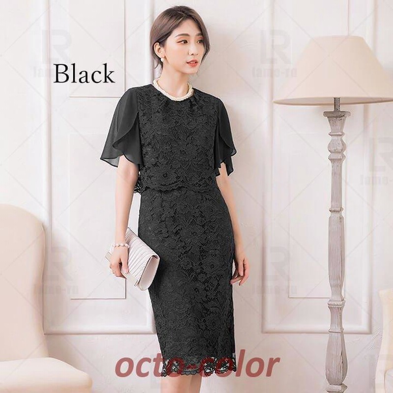 パーティードレス 結婚式 ワンピース ミディアム 膝丈 膝下 フォーマル  