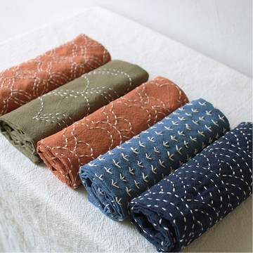 日式刺子繡手工杯墊 / 復古茶墊防滑墊 / 隔熱墊禮物