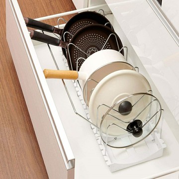 伸縮鍋蓋架多功能家用廚房菜板砧板架鍋架多層置物架鍋具收納神器