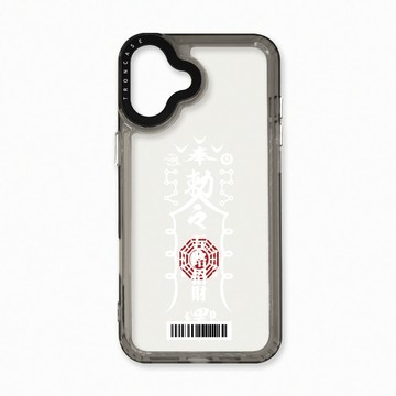 iPhone 16 Plus 殼 TRON IPhone 16 PLUS 白色招財符咒  載具 太空殼 透黑款 手機殼