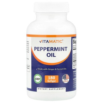 Vitamatic, 薄荷油，180 粒軟膠囊