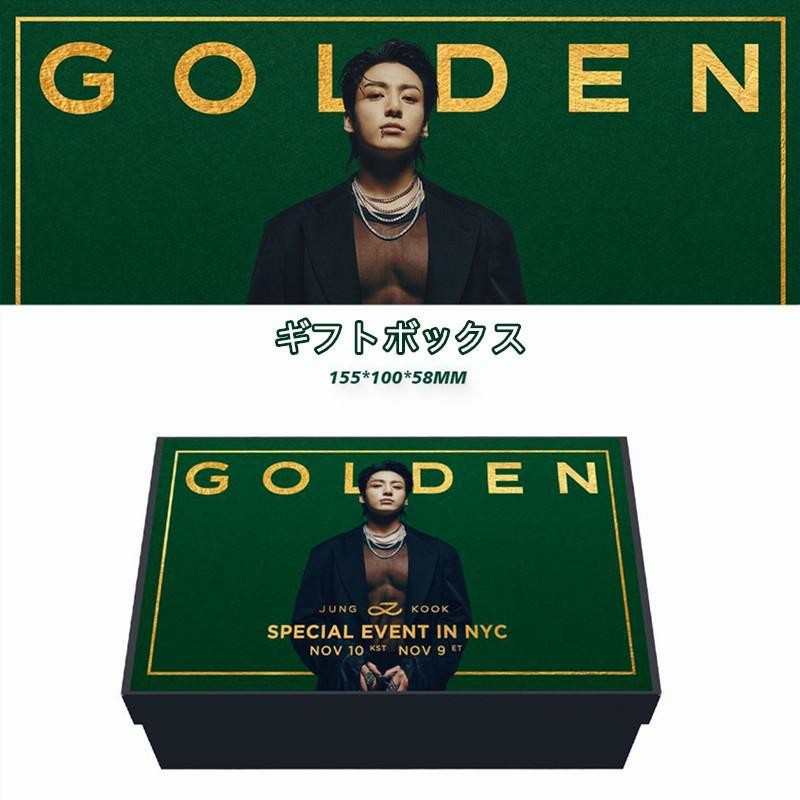 JUNG KOOKグッズ GOLDEN ギフトボックス フォトカード グク テープ ...