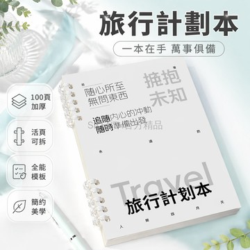 台灣出貨✨ A5 旅遊規劃本 旅行日記手賬本 行程路線記錄冊 景點打卡紀念冊 送中性筆