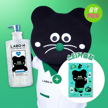 LABO-H Scalp Cooling & No Sebum Shampoo 750ml SET (+Monamhee Sticker)