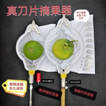 摘果網兜 摘果器 真刀片摘果器柚子埰摘器摘橙子工具摘桔子神器摘柚子神器高空伸縮 L99H