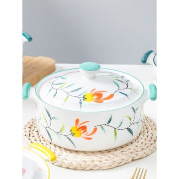 湯碗大號家用湯盆北歐餐具陶瓷碗創意個性帶蓋大碗微波爐專用碗