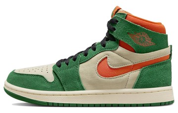 JORDAN 1 HIGH ZOOM AIR CMFT 2 PINE GREEN ORANGE BLAZE WOMENS
