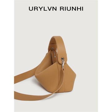 URBAN REBAN小眾真皮軟皮枕頭包手提包女時尚流行高質感斜挎包女