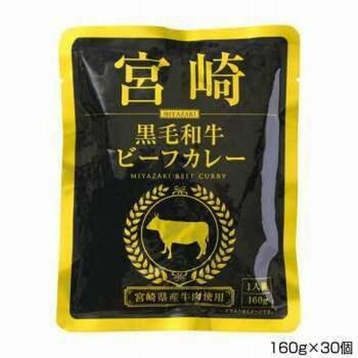 軽食品関連 一 はじめ 宮崎黒毛和牛ビフーカレー 160g×30個 P10