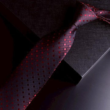 獵尚8厘米桑蠶絲領帶男士商務正裝時尚潮流復古輕奢酒紅領帶真絲