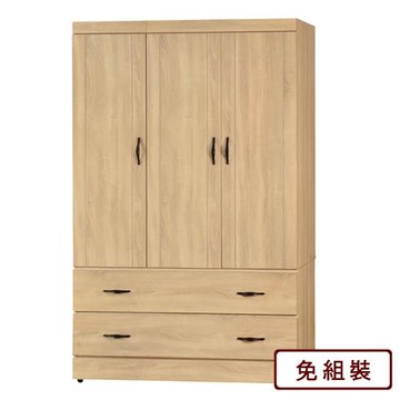 AS-凱多4×6尺開門下二抽衣櫥-113.5*57*182cm-2色可選