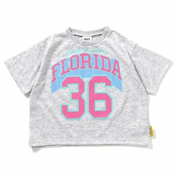 日本 BREEZE - 吸水速乾 美式印花短袖T恤-淺灰