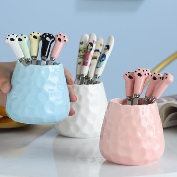 304不銹鋼水果叉套裝家用兒童安全可愛吃水果的小叉子水果簽果插