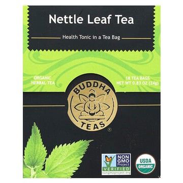 Buddha Teas, 有機草本茶，蕁麻葉，無咖啡萃取，18 茶包，0.83 盎司（24 克）