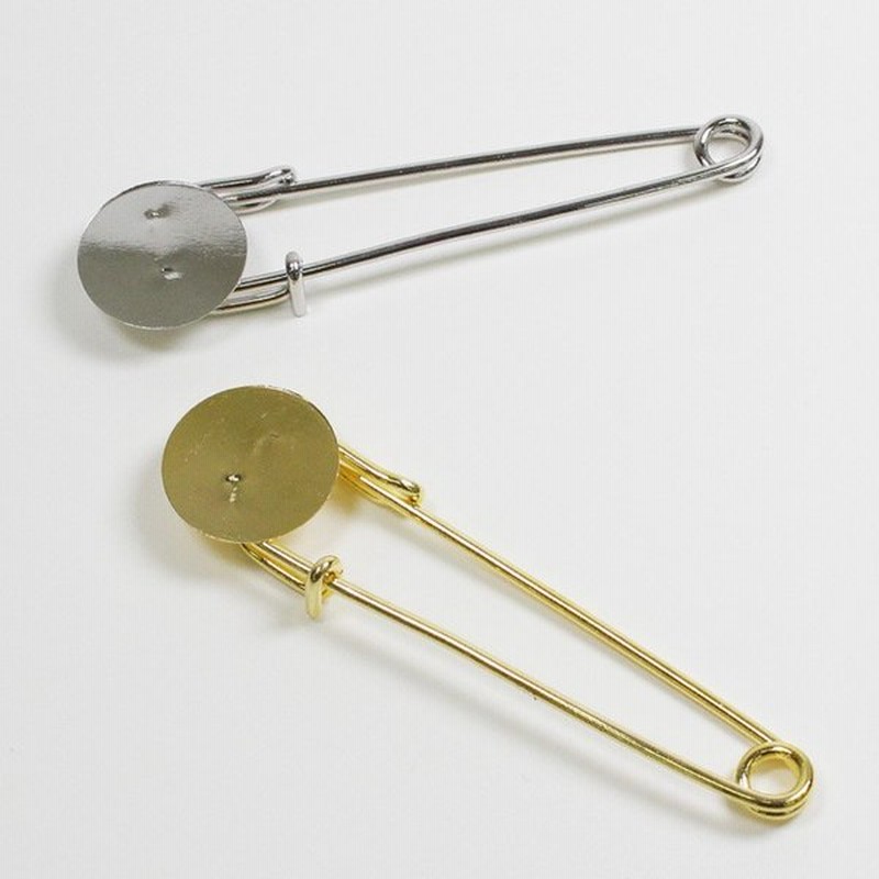 つまみ細工用 円盤付 カブトピン 長さ8 2 直径2cm ストールピン スカーフピン 巻きスカート留め アクセサリー金具 つまみ ブローチピン 丸台座付き 皿付き 通販 Lineポイント最大0 5 Get Lineショッピング