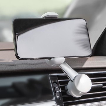 汽車車載手機導航座支架出風口架支撐卡扣式雙向調節通用型旋轉夾