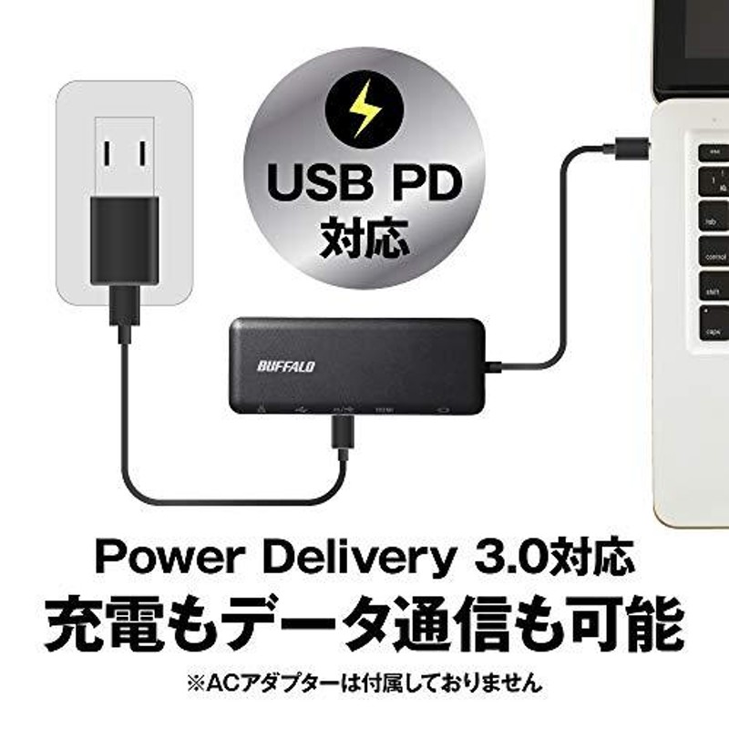 BUFFALO USB Type-C接続 5-in-1 ドッキングステーション LUD-U3-CGD/N