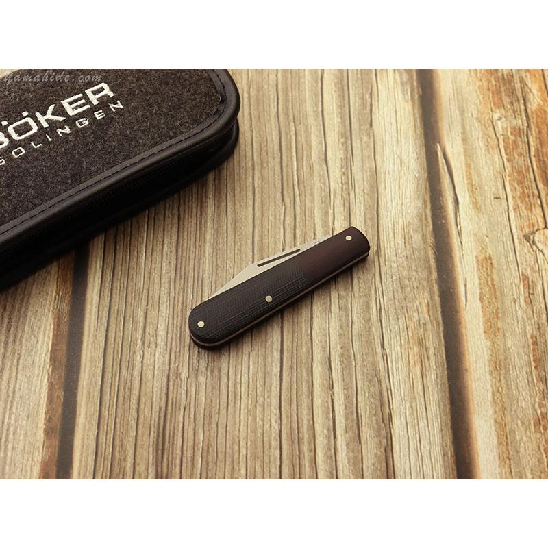 ボーカー バーロー インテグラル ブラウン バーラップマイカルタ スリップジョイント 折り畳みナイフ BOKER Folding knife