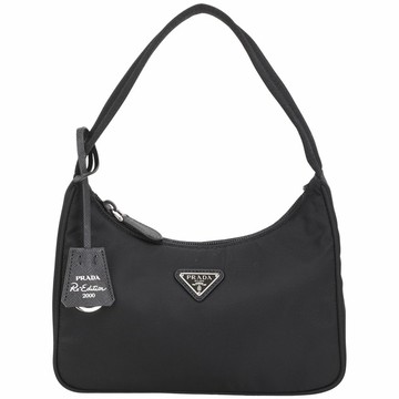 PRADA 普拉達 Re-Edition 2000 Re-Nylon三角牌尼龍單肩包(黑色)