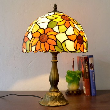 復古地中海歐美式鄉村田園風蒂凡尼客廳臥室書房創意結婚床頭臺燈