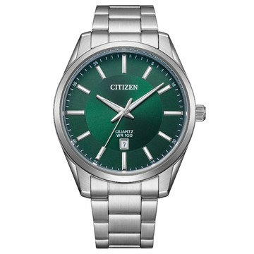 送禮首選★CITIZEN 簡約三針大鏡面綠色石英腕錶 BI1031-51Z  附提袋【全館滿額折價★APP下單點數4倍送】線上購買享_實體門市同步服務