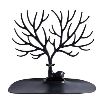 iSFun 鹿角樹枝 創意歐式飾品收納掛架  黑色  小(25 x 23 x 15cm)  1個