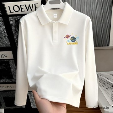 【臺灣出貨】秋冬季新款長袖polo衫學院風顯瘦翻領T恤男女學生上衣ins潮美式長袖男薄款上衣男士長袖