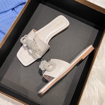 平底一字拖女外出2024年新款夏季涼拖鞋時尚網紅拖鞋夏外穿ins潮