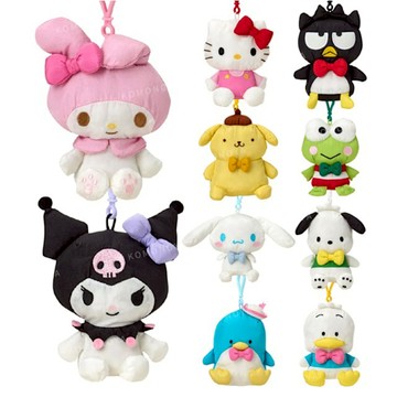 小禮堂 Sanrio 三麗鷗 尼龍塔夫綢玩偶吊飾 (經典款) Kitty 美樂蒂 布丁狗 酷洛米