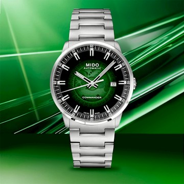 MIDO美度 官方授權 COMMANDER香榭系列 鏤空漸變機械腕錶 情人節 新年 禮物 40mm / M0214071141103