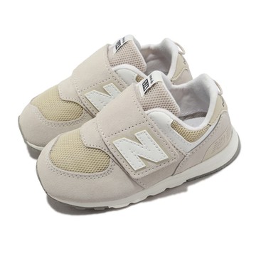New Balance 童鞋 574 寬楦 小童 奶茶 白 麂皮 魔鬼氈 幼童鞋 小朋友 親子鞋 NB 紐巴倫 NW574FOG-W