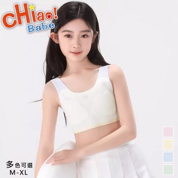 【chiao!Babe 俏寶貝】1件組 撞色透氣無痕雲朵少女內衣(M-XL/無鋼圈/學生/兒童/少女/四色可選)