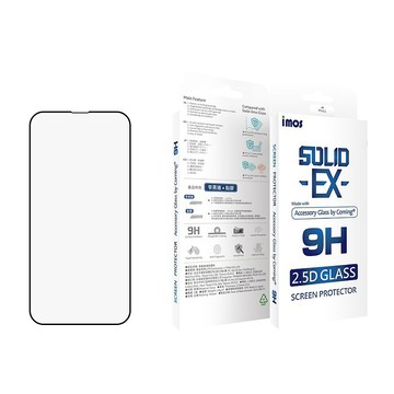 imos iPhone13/13 Pro  6.1吋 康寧點膠2.5D窄黑邊玻璃螢幕保護貼