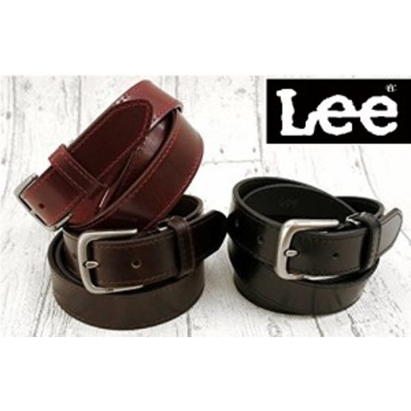 訳あり!2本セット♡新品 LEE 本革（牛革一枚革）レザーベルト 