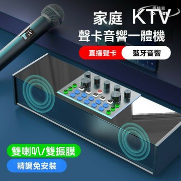 【限時免運】音效卡 音響聲卡一體機 手機電腦通用 戶外無線話筒 唱k歌設備 全套裝