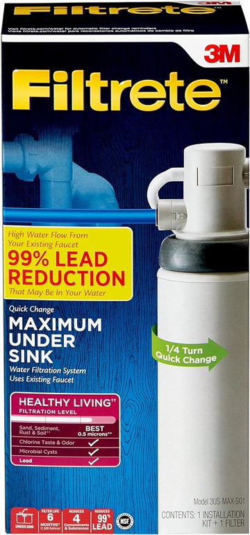 [3美國直購] 3M Filtrete 3US-MAX-S01 濾心+濾頭 過濾系統 Maximum Under Sink Water Filtration System