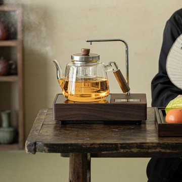 覓己自動上水電陶爐煮茶器煮茶爐小型茶爐養生燒水壺玻璃蒸煮茶壺
