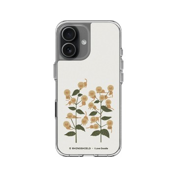 iPhone 17 Clear Case（相機按鈕） 透明 - ilovedoodle (Lim Heng Swee) - Cat and Plant - 喵喵樹