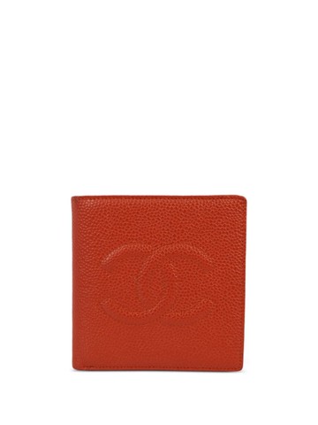 CHANEL Pre-Owned - 1998 CC bi-fold leather wallet - women - Caviar Leather - One Size - Red