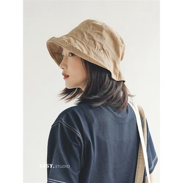 印計谷羽 漁夫帽女日系百搭防曬遮陽帽春夏做舊韓版原宿港風帽子