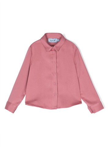 Mi Mi Sol - long-sleeve button-up shirt - kids - Rayon - 2 yrs - Pink
