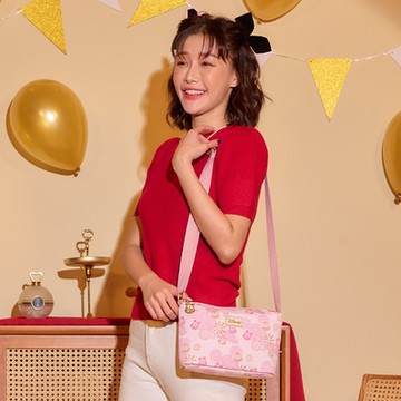 【Disney】迪士尼福倒翁側背包-粉 PTD23-F3-41PK