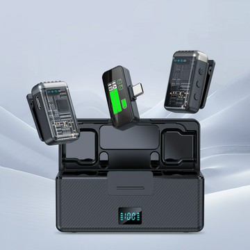 跨境新品無線麥克風領夾式帶充電倉手機收音錄音降噪直播麥領夾麥【宜家良品百貨】