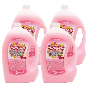 Tamsaa 衣物柔軟精 防靜電 防皺 防霉去味 3.1L  4桶