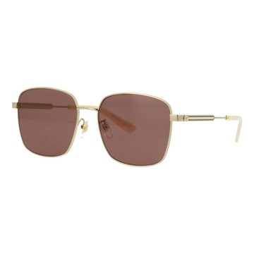 (WMNS) Gucci square frame Metallic Sunglasses Brown