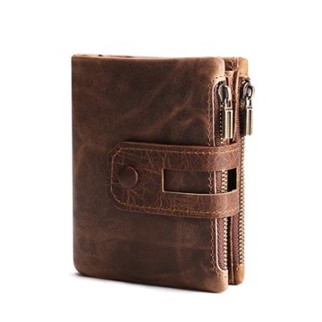 GRIN男士錢包真皮休閑多卡位復古手拿包零錢大容量防盜刷消磁短款