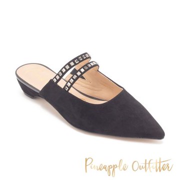 Pineapple Outfitter-HAMO 典雅尖頭穆勒鞋-絨黑色