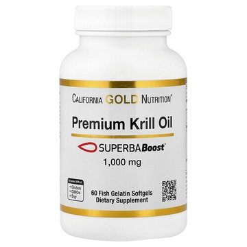 California Gold Nutrition, 含 SUPERBABoost 的優質磷蝦油，1,000 毫克，60 魚明膠軟凝膠