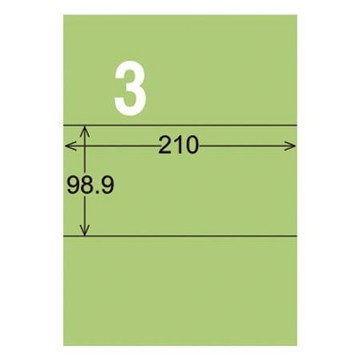 龍德三用列印電腦標籤/LD-807-G-A/淺綠/3格/105張/盒